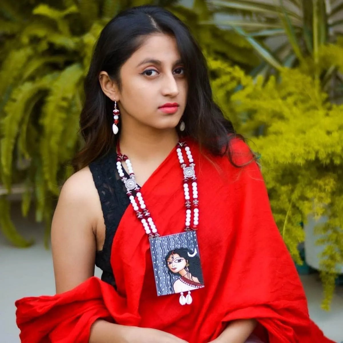 Jyestha Classic Multi Color Hand Painted (Necklace) HP - NP - 048 - KHOJ.CITY