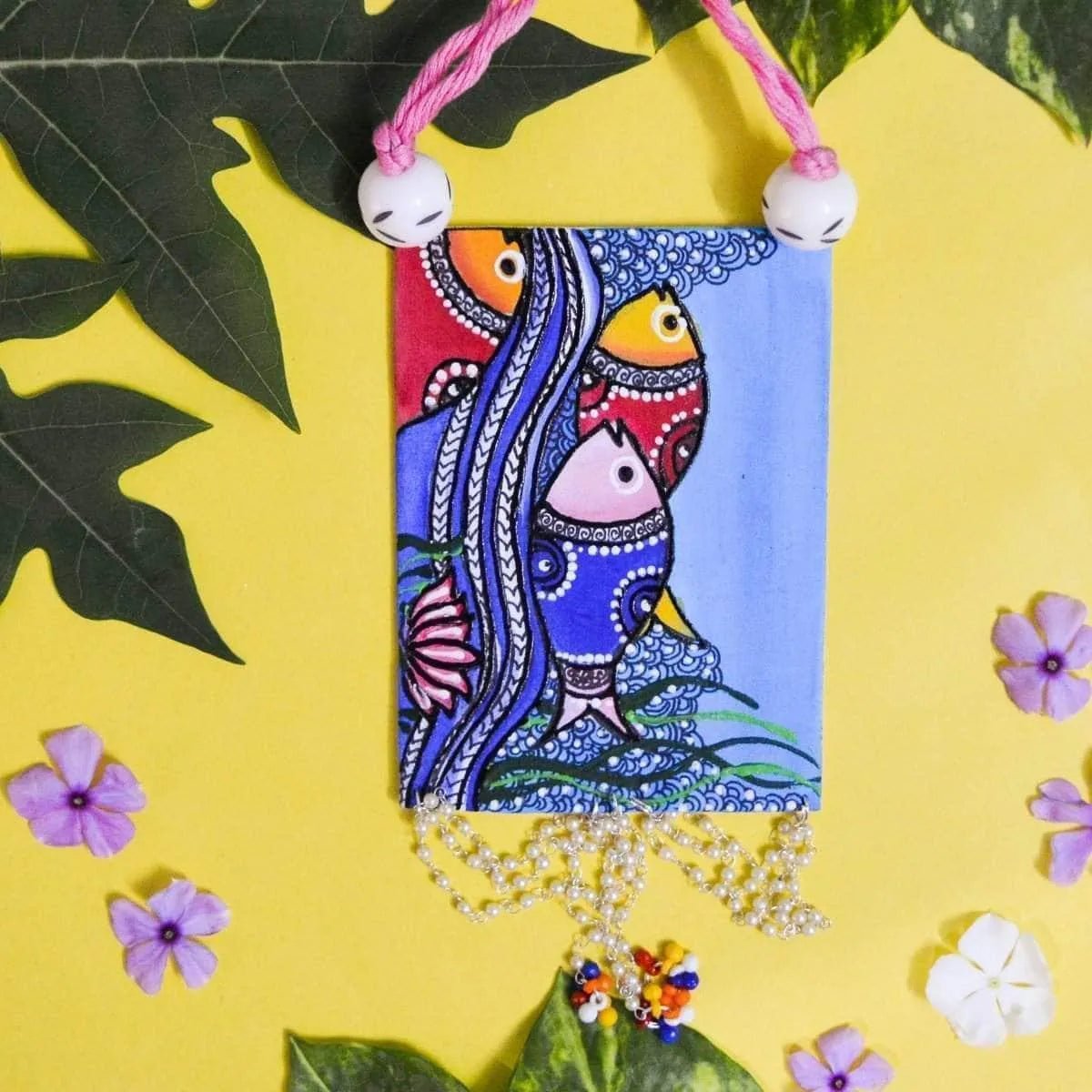 Karimeen Classic Multi Color Hand Painted (Necklace) HP - NP - 054 - KHOJ.CITY