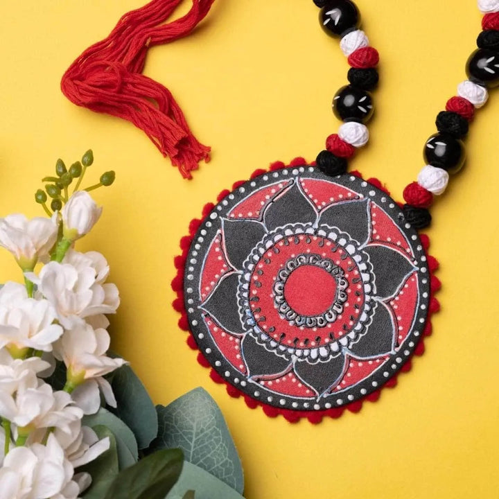 Kolam Classic Multi Color Hand Painted (Necklace) HP-NP-055