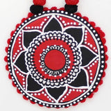 Kolam Handpainted Red (Necklace) - KHOJ.CITY