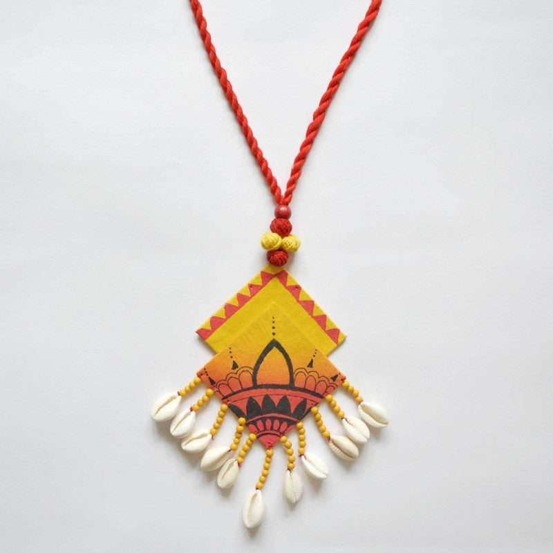 Mahal Handpainted Yellow (Necklace) - KHOJ.CITY