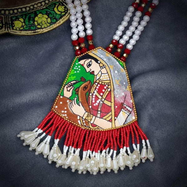 Mithila Handpainted Red (Necklace) - KHOJ.CITY