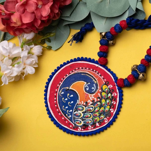 Mohana Handpainted Blue (Necklace) - KHOJ.CITY