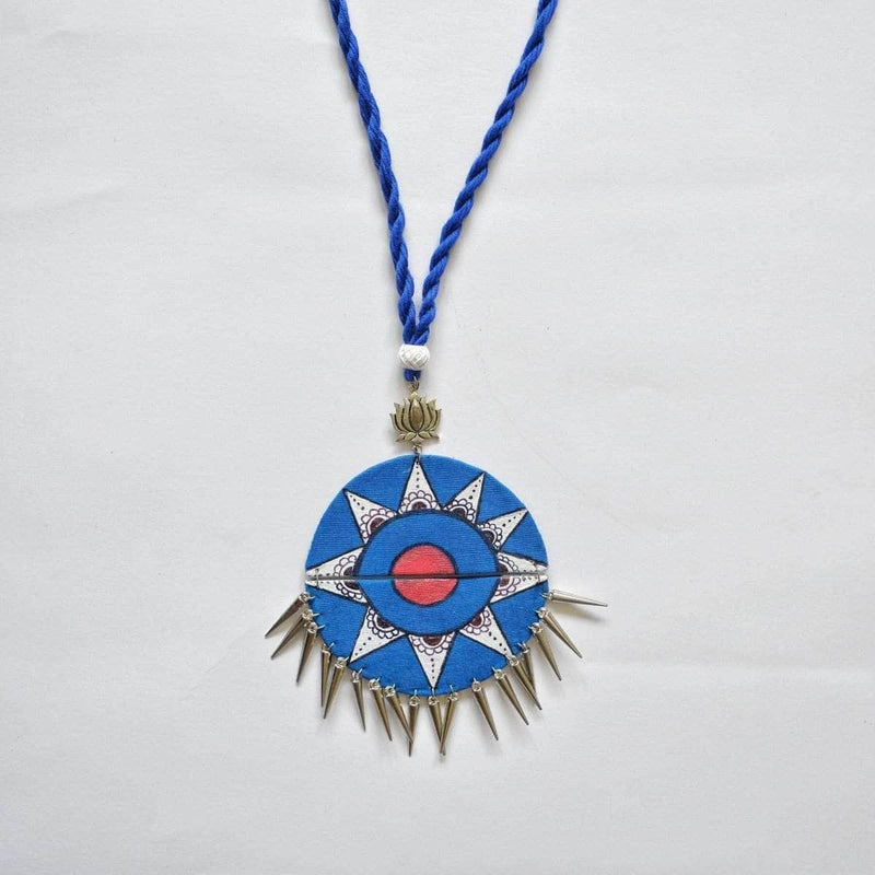 Moon Magic Handpainted Blue (Necklace) - KHOJ.CITY