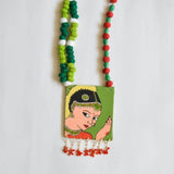 Naach Handpainted Green (Necklace) - KHOJ.CITY