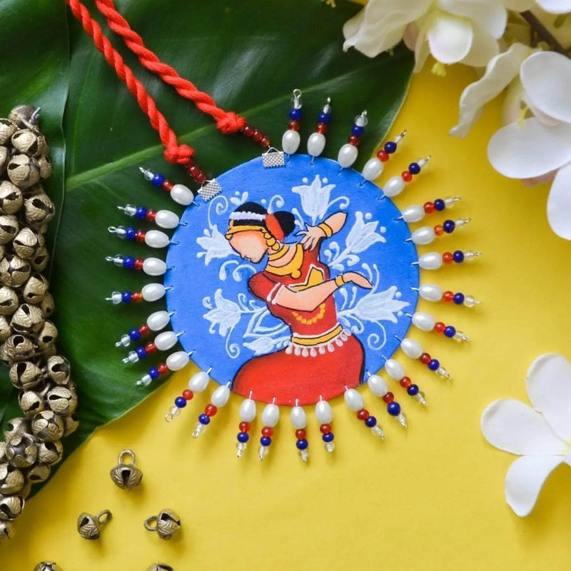 Natyam Handpainted Red (Necklace) - KHOJ.CITY