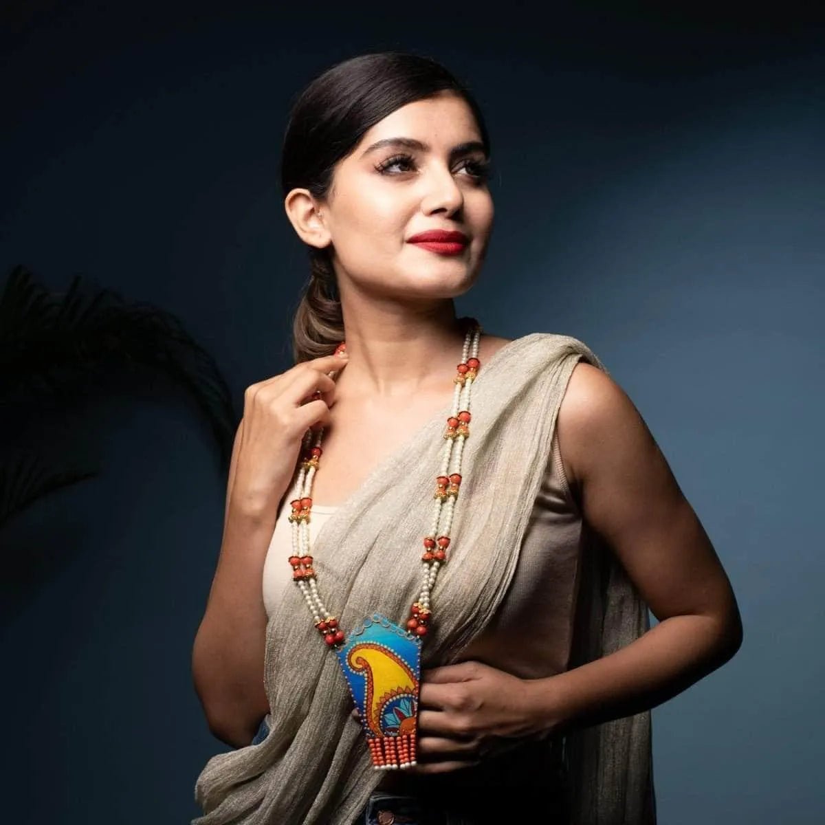 Nooraniya Classic Multi Color Hand Painted (Necklace) HP - NP - 076 - KHOJ.CITY