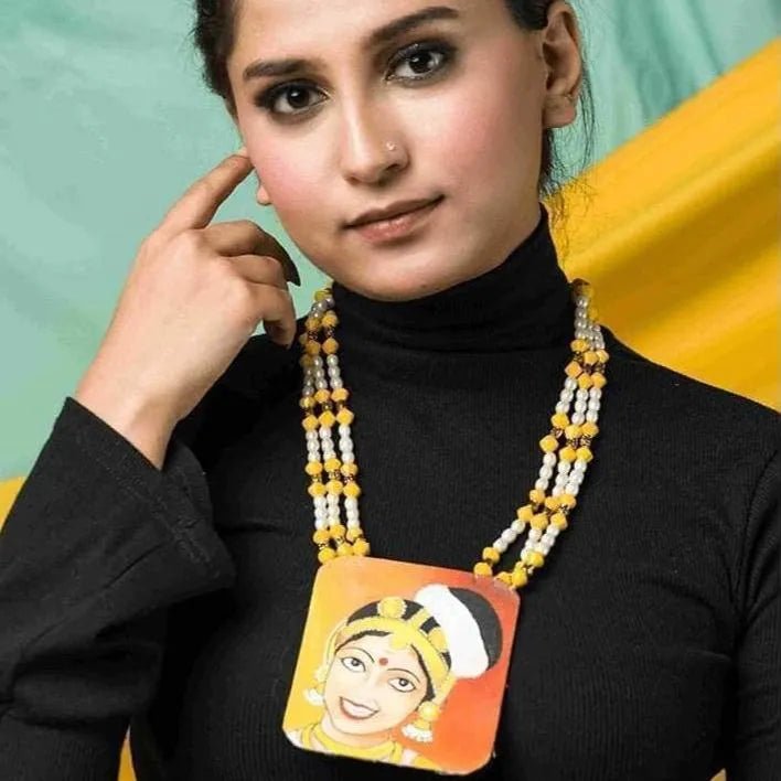 Nrit Classic Multi Color Hand Painted (Necklace) HP - NP - 077 - KHOJ.CITY