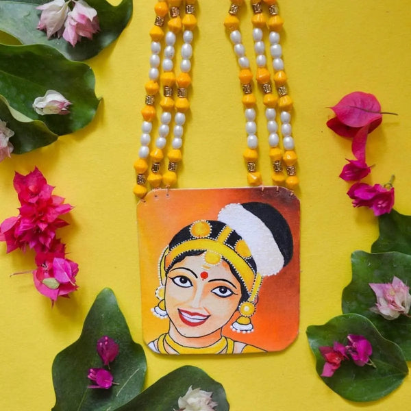 Nrit Handpainted Red (Necklace) - KHOJ.CITY