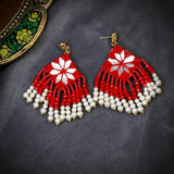Raani Handcrafted Red (Earrings) - KHOJ.CITY