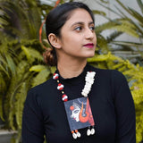 Saadhika Handpainted Black and Red (Necklace) - KHOJ.CITY