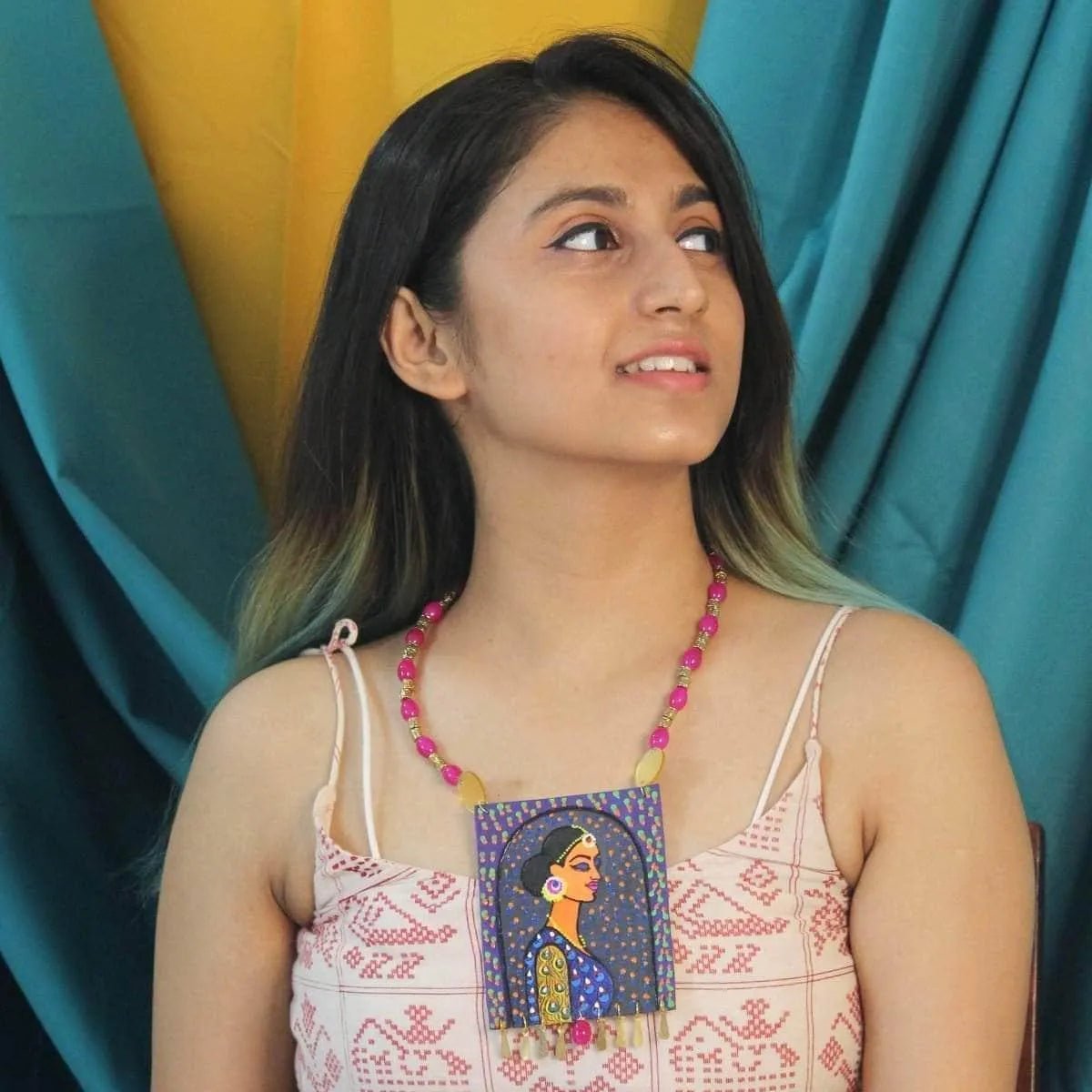 Saundarya Classic Multi Color Hand Painted (Necklace) HP - NP - 092 - KHOJ.CITY