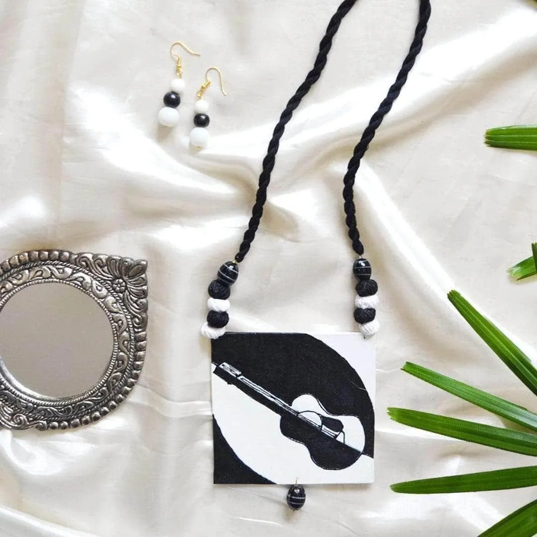 Shadow Tunes Classic Multi Color Hand Painted (Necklace Set) HP - NP - 094 - KHOJ.CITY