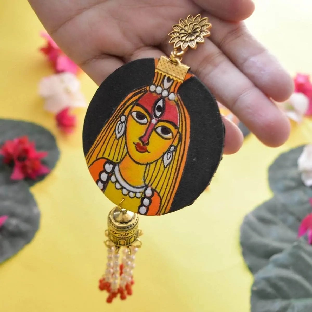 Stree Traditional Multi Color Hand Painted Drop (Earrings) HP - ER - 183 - KHOJ.CITY