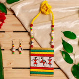 Warli Handpainted White (Necklace) set - KHOJ.CITY